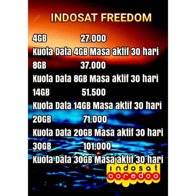 KUOTA INTERNET INDOSAT MURAH