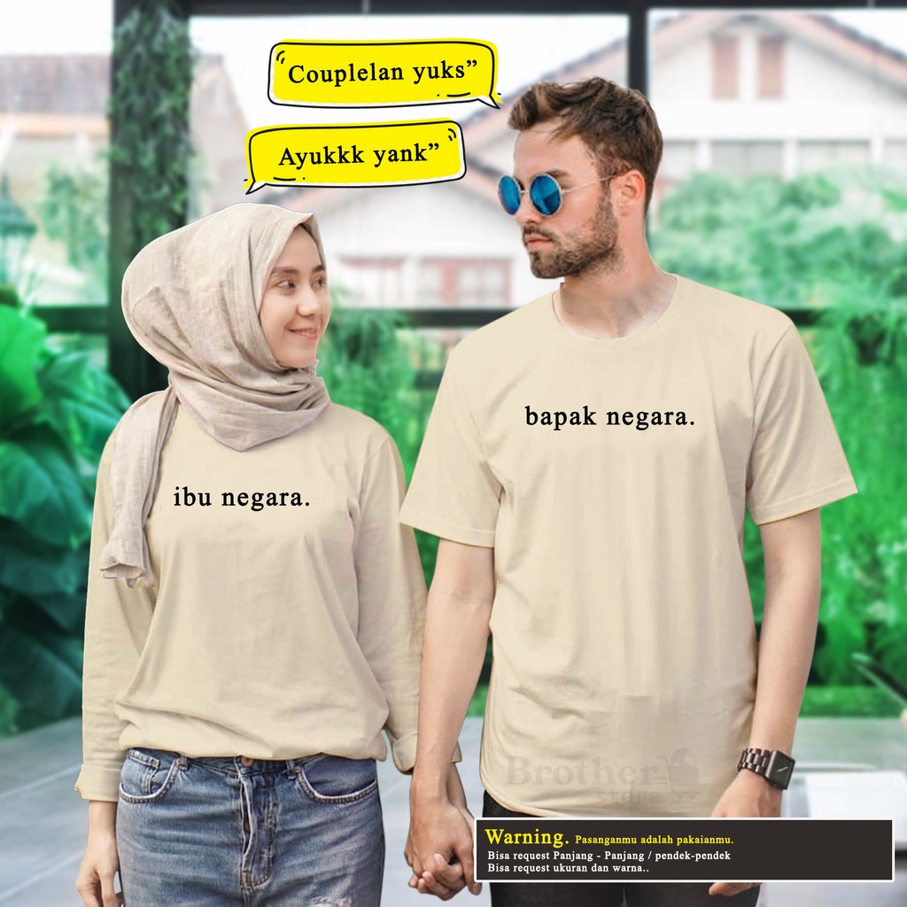 Kaos Couple Goals - Kaos Road to halal - Kaos Preweding - Kaos Custom kata - ibu negara bapak negara