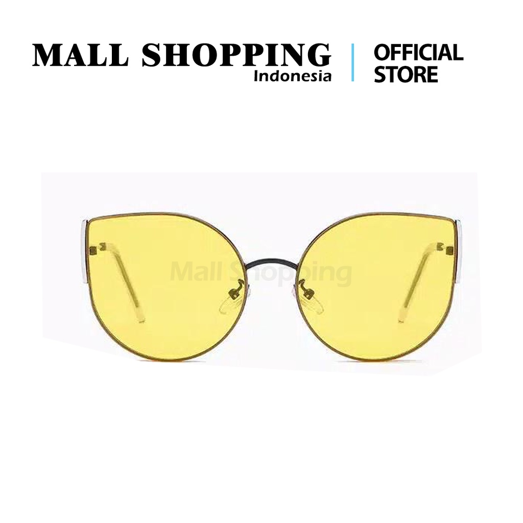 (COD) Kacamata Hitam Warna Women Sunglasses Korean Kacamata Fashion Cat Eye MALLSHOPPING