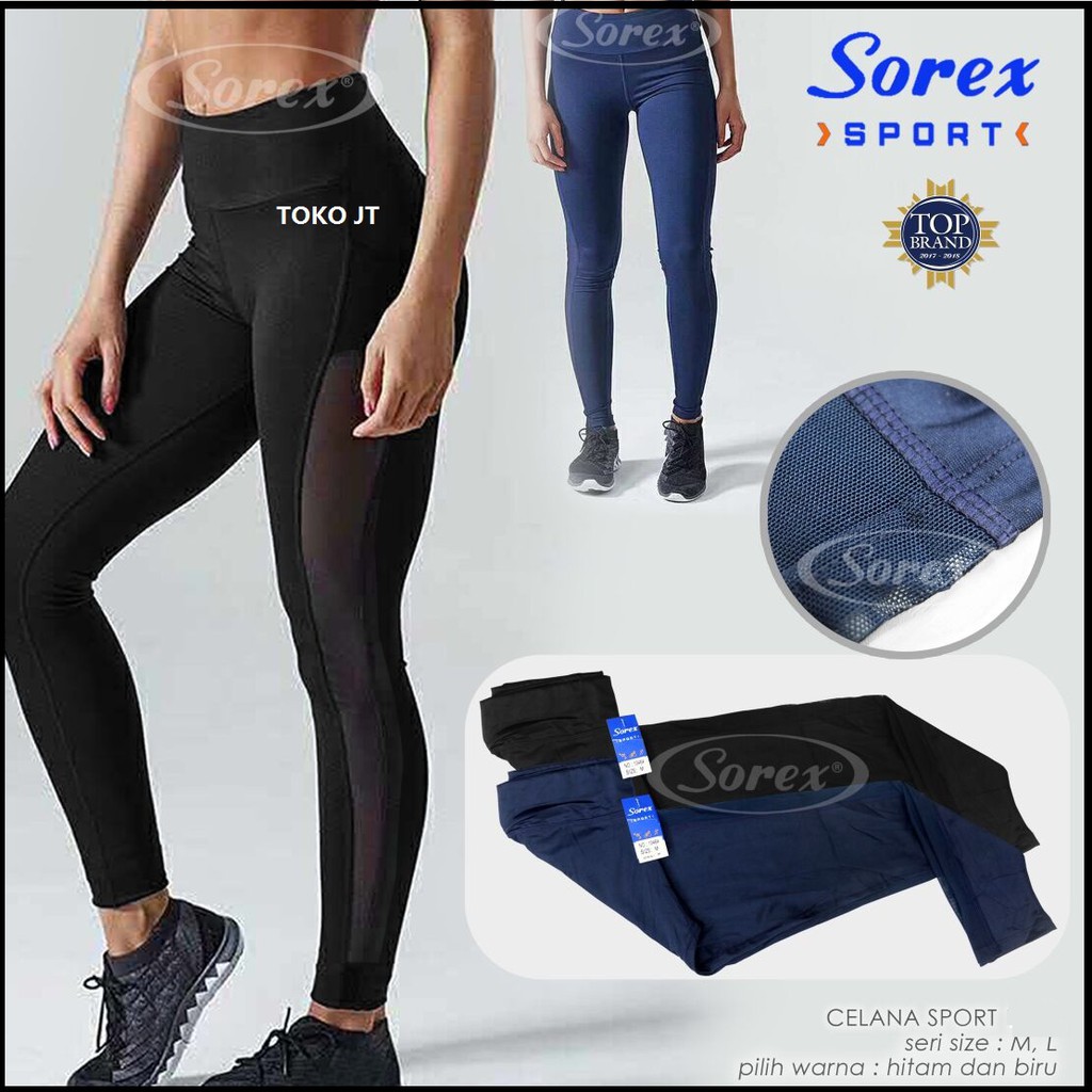 Legging Sport Transparent Celana  Panjang  Olahraga Senam 