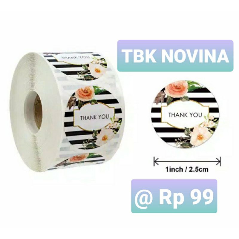 [KODE 12] Stiker Thank You / Label Segel Thank You (10 pcs)