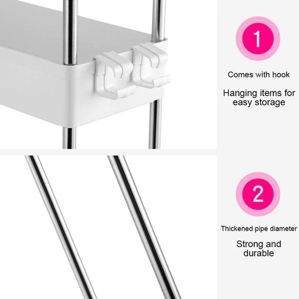 RAK TROLI MULTIFUNGSI - 4 TINGKAT PORTABLE + RODA