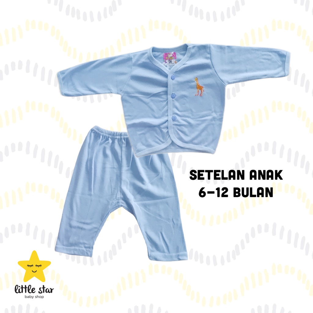 Y-lin Setelan Polos Bayi Cewek Cowok | Set Piyama Piama Baju Tidur Bayi Laki Perempuan