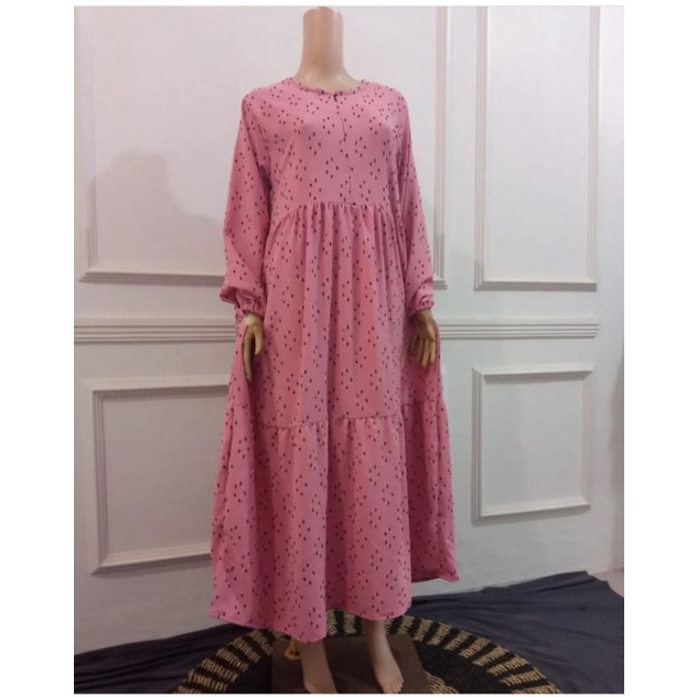 Ruby Gamis Super Jumbo LD-130CM//Gamis Crinkle Uragiri 2tone Super jumbo