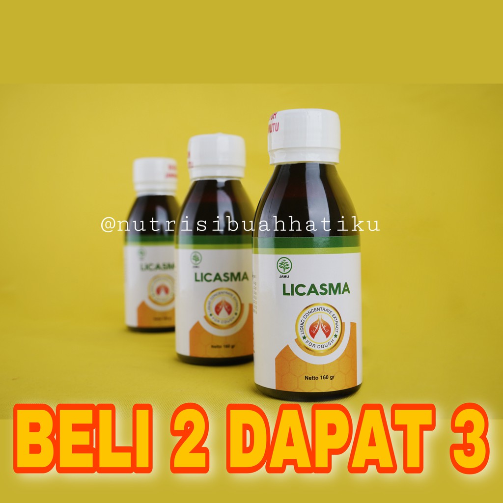 LICASMA MADU HERBAL Obat ASMA | Sesak Nafas, TBC, Batuk Beradahak dan Paru Paru-BELI 2 DAPAT 3