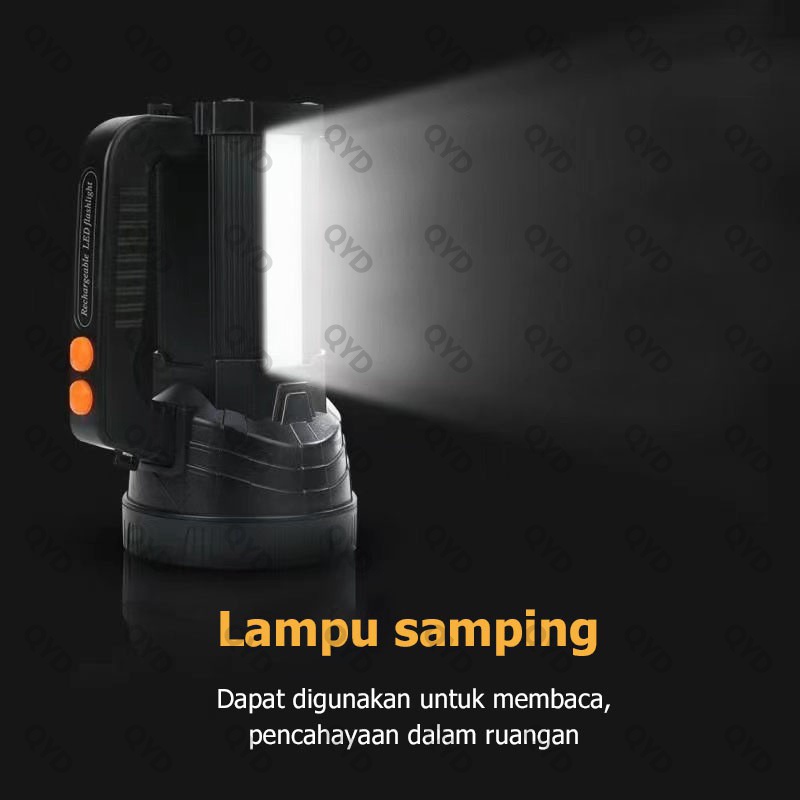 Senter LED Super Terang jumbo Multifungsi 45W IPX4 Tahan air Waterproof Power Bank lampu 6000 lumen aoki Senter besar