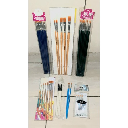 

kuas lukis lancip / datar untuk kanvas, kain, kertas dan lainnya. JUAL SET/ ECER