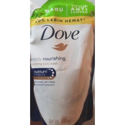 Sabun Mandi Cair Dove Refill 400ml Tutup Anti Tumpah Dove