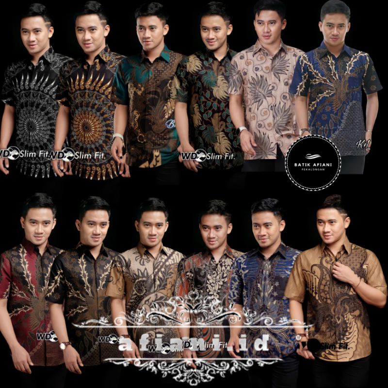 Hem Batik Pria Lengan Pendek Padi Pekalongan M L XL XXL Batik Pria Jumbo, Batik Pria Terbaru