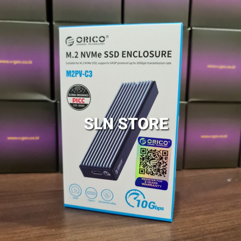 ORICO M.2 NVME ENCLOSURE PORTABLE SSD PCIE M2PV-C3 CASING M.2