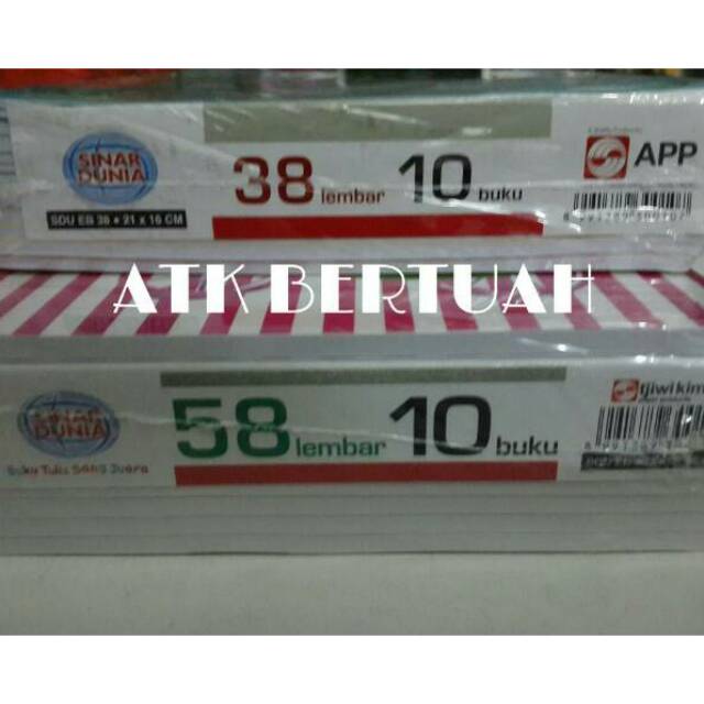 

1 BUAH BUKU TULIS SINAR DUNIA SIDU 38 58