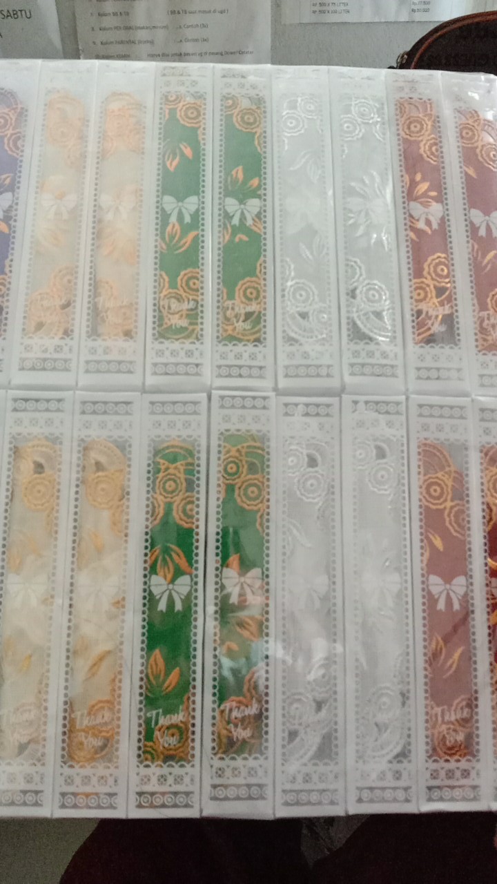 Isi 100pcs Souvenir Pernikahan Tatakan Gelas Mika Motif