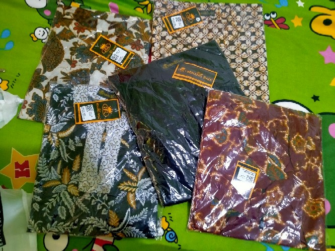 Benang Raja Tunik Batik Wanita Lengan Panjang Ukuran M L Xl