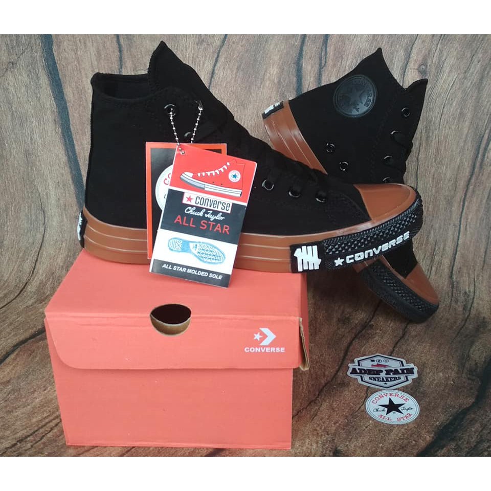 SEPATU ALL STAR CONVERSE HIGH BLACK GUM MOTIF ORIGINAL PREMIUM