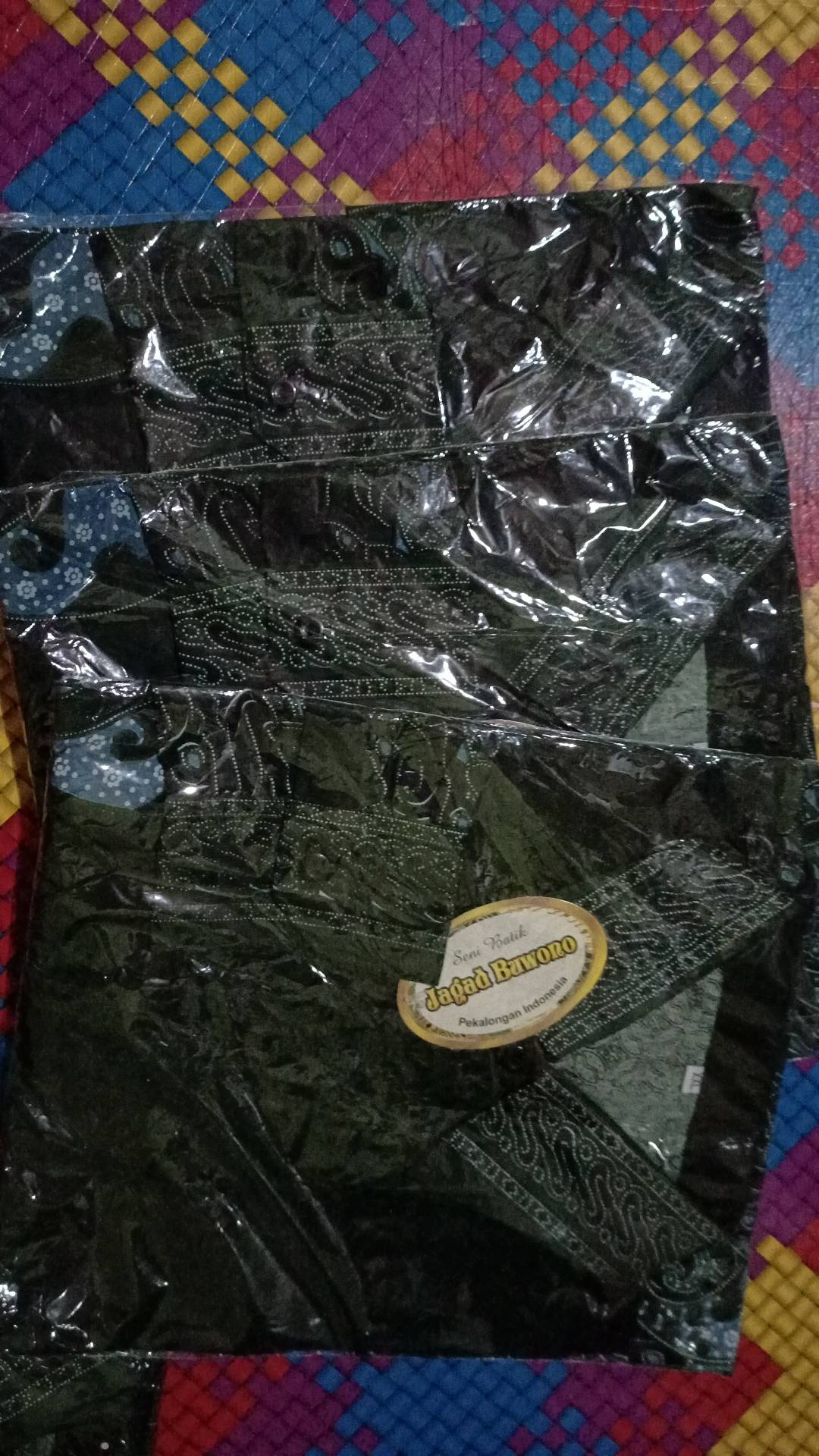 Baju Batik Nu Motif Satu Abad Nu Mengabdi Dan Urangan/cabut Warna Primis