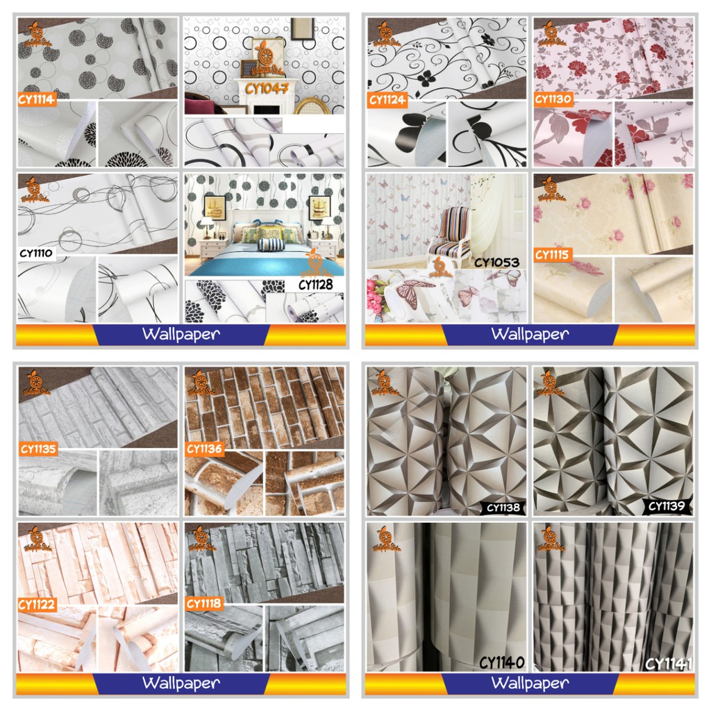  COD MURAH WALLPAPER DINDING  45CMX10M WALPAPER STIKER  