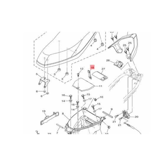 karet tali sabuk pengikat bagasi tool kit jupiter z z1 robot byson fi scorpio nouvo ori ygp 4ST-H2131-00