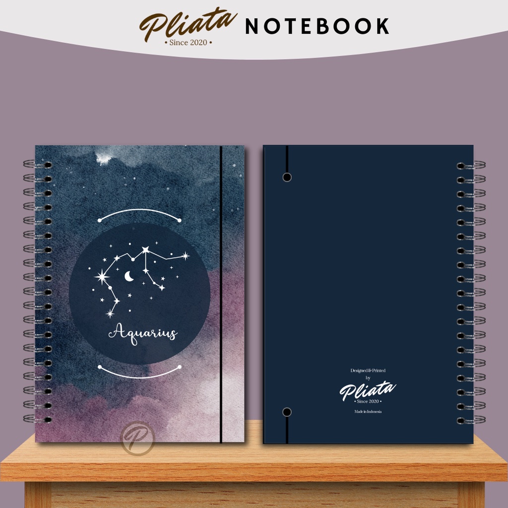 PLIATA NOTEBOOK SPIRAL - 3Constellation - Softcover Doft Aesthetic Book Buku Tulis