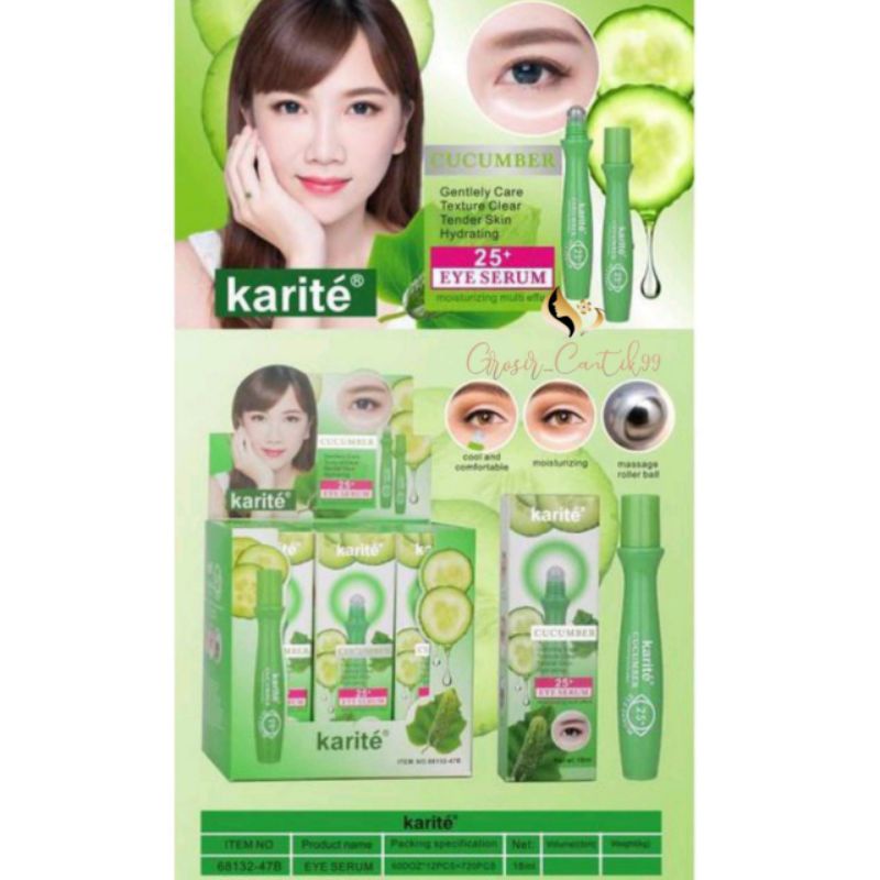 KARITE CUCUMBER Eye Roller Serum Penghilang Kantung Mata