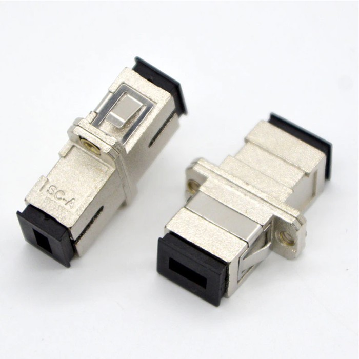 Adapter Fiber Optik Coupler SC SC Metal Connector Fiber Optic 500 PCS