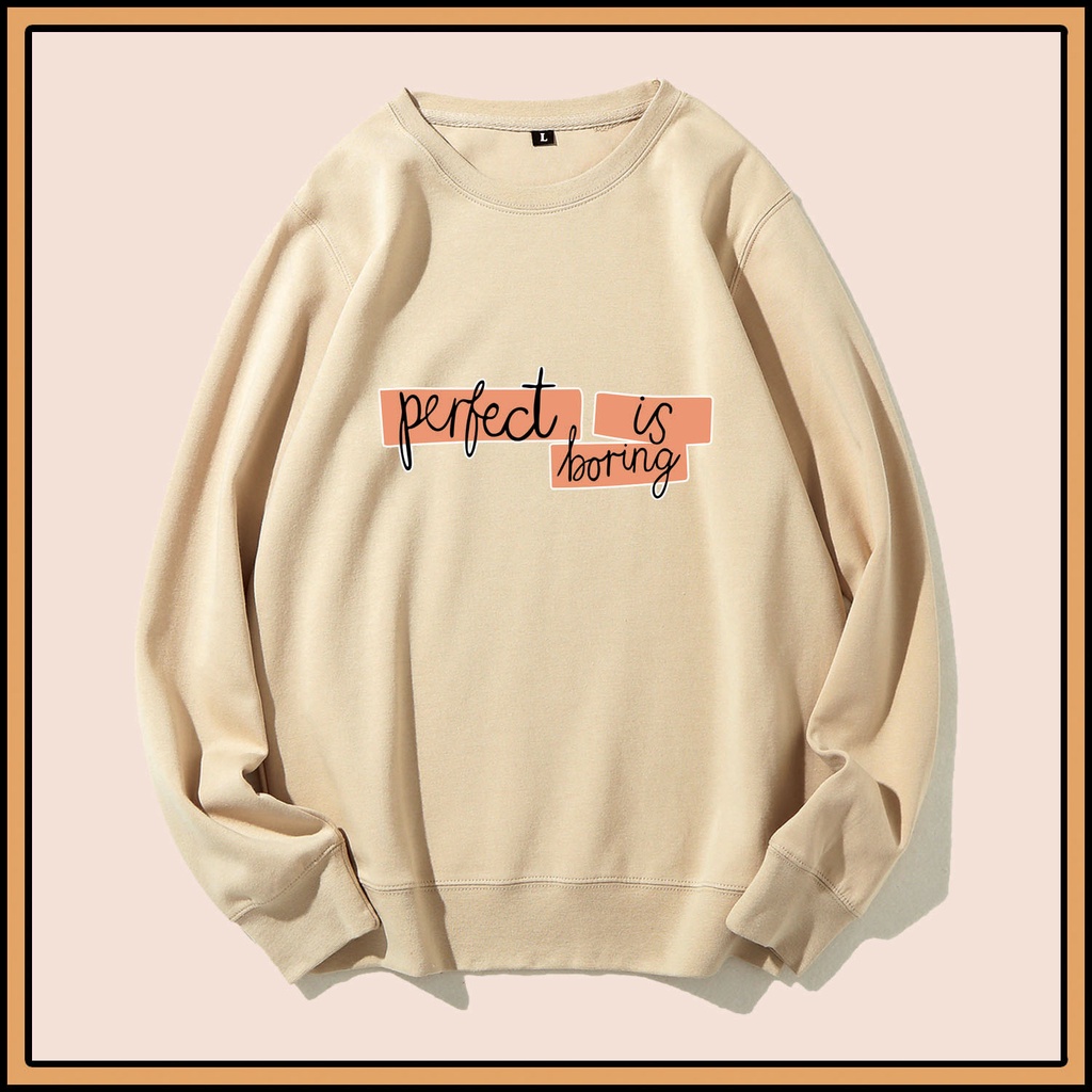 CALVIERO SHOP - BAJU SWEATER WANITA ATASAN PERFECT IS BORING  SWEATER DEWASA BRAND ANIME SWEATER HODDIE FASHION CITAYEM SCBD FASHION WEEK FASHION VIRAL TIKTOK