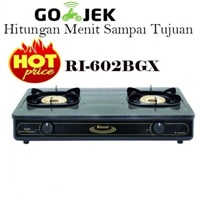 Rinnai Ri-602BGX - Kompor Gas 2 Tungku |Rinnai RI602BGX |Rinai RI 602