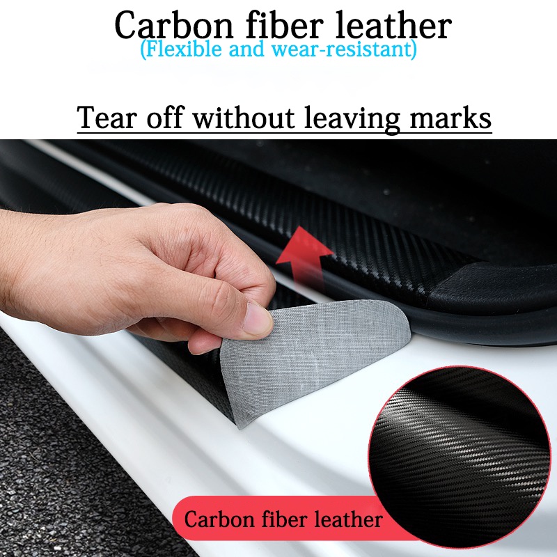 Stiker Pelindung Pintu Mobil Toyota SIENTA Bahan carbon fiber anti Gores Tahan Air