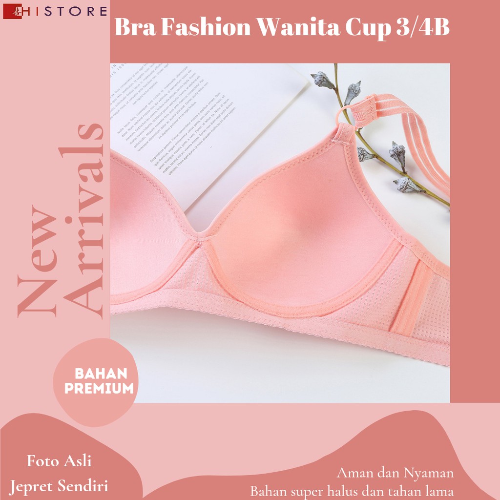 [HI] Bra BH FASHION Wanita CUP 3/4B Bra wanita Premium BH Busa Tipis Tanpa Kawat Sangat Nyaman S8