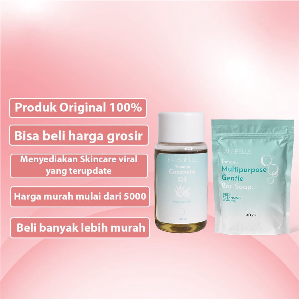 [ SKINHOUSEID ] Paket Kulit Eksim ( Tamanu Cocovera Oil, Tamanu Bar Soap )