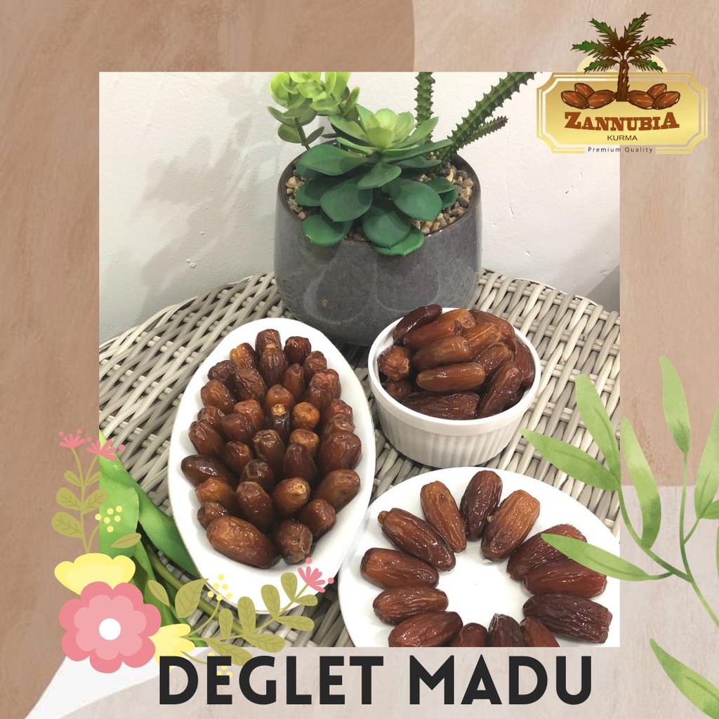 

ZANNUBIA KURMA DEGLET MADU 1KG DEGLET NOOR - FRESH PREMIUM HALAL NIKMAT BERMANFAAT