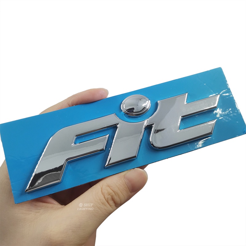 1pc Stiker Emblem Logo Honda Fit Jazz Bahan ABS Krom Warna Hitam