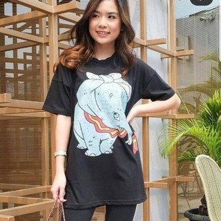  015 BAJU KATUN DUMBO OVERSIZE HITAM PUTIH  KAOS  