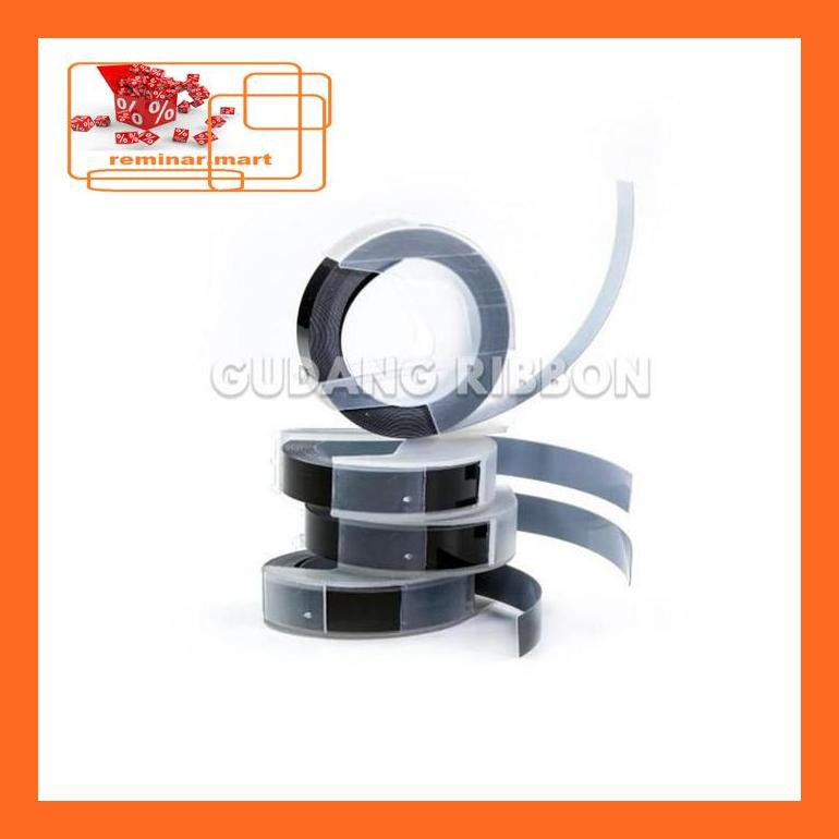 

474Srem Label Dymo Emboss Black 9Mm Panjang 3Meter Repjd80E