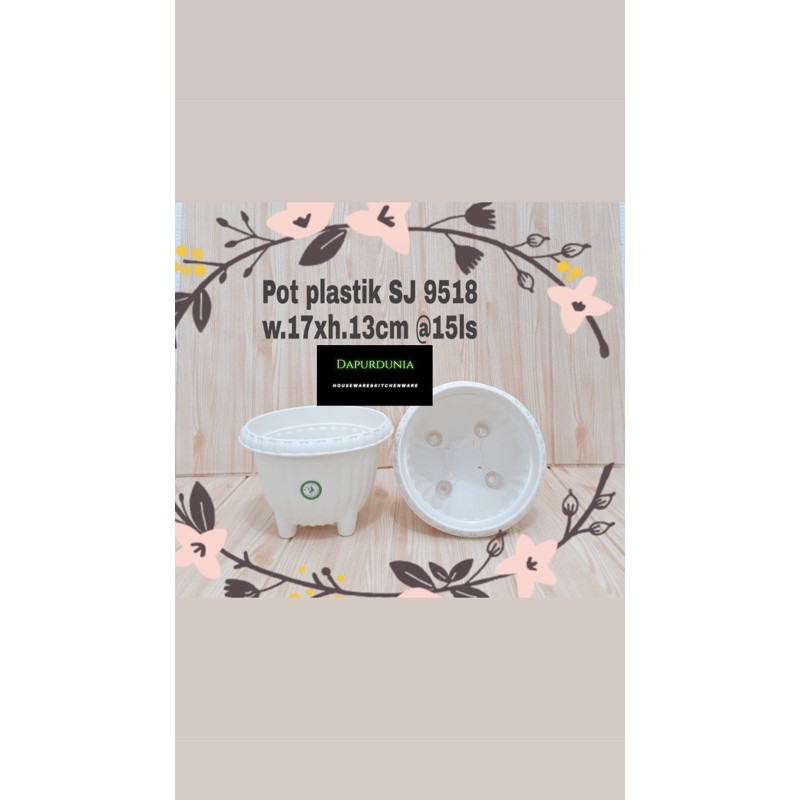 Pot plastik SL polos kaki
