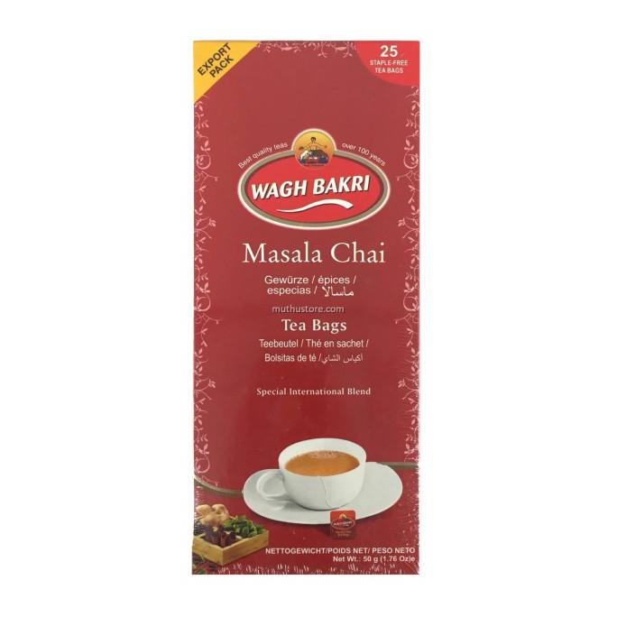 

WAGH BAKRI MASALA CHAI TEA 25 TEA BAGS 50G/TEH INDIA/TEH CELUP/MINUMAN - CARDAMON