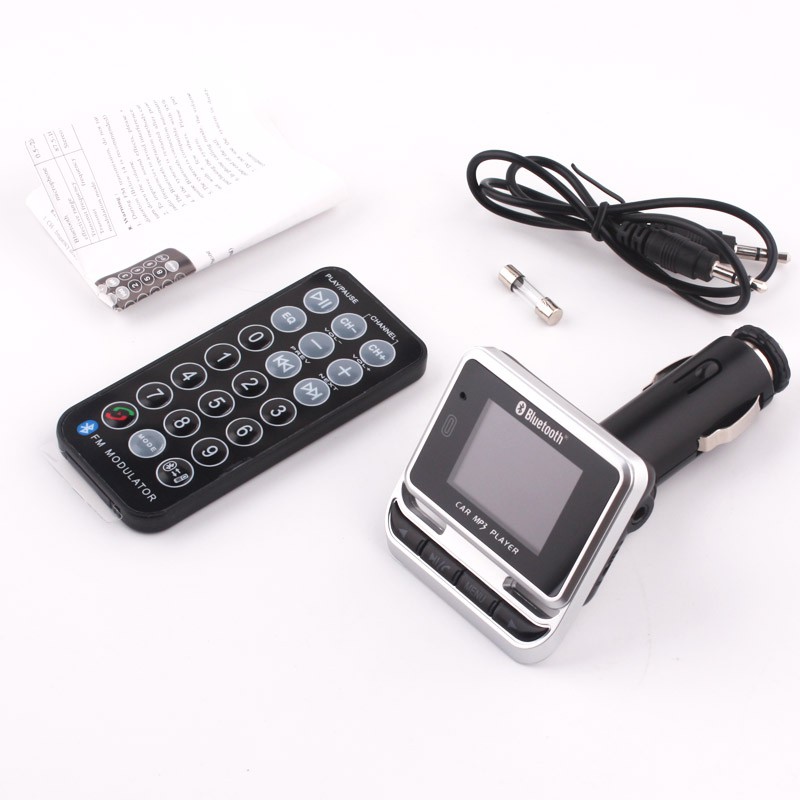 FM12B Handfree Wireless Car Bluetooth Kit 1.4 Inch LCD Charger Dual USB Port MP3 Player U Disk