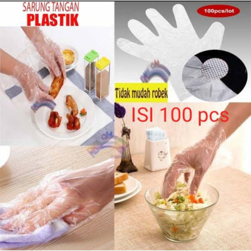 sarung tangan plastik sekali pakai