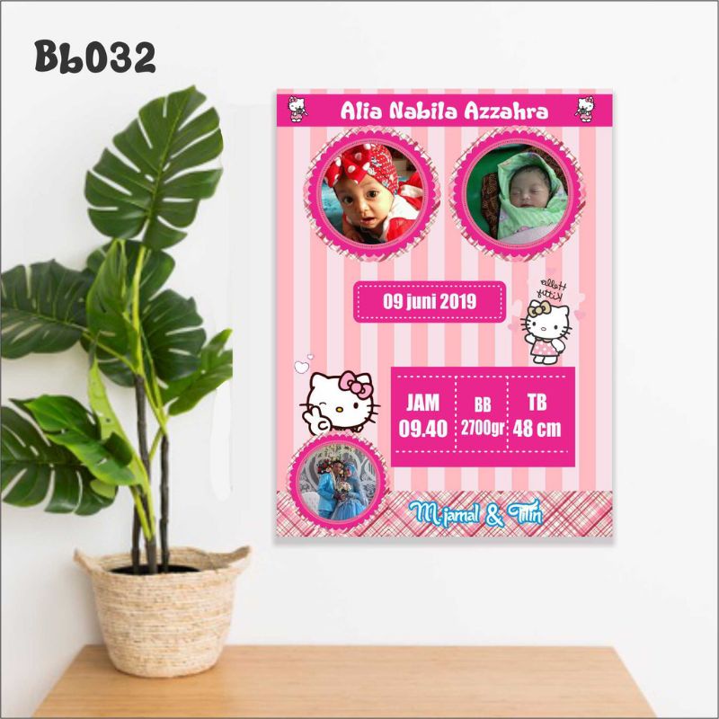 POSTER BIODATA BAYI GIRL 12R (Pink)