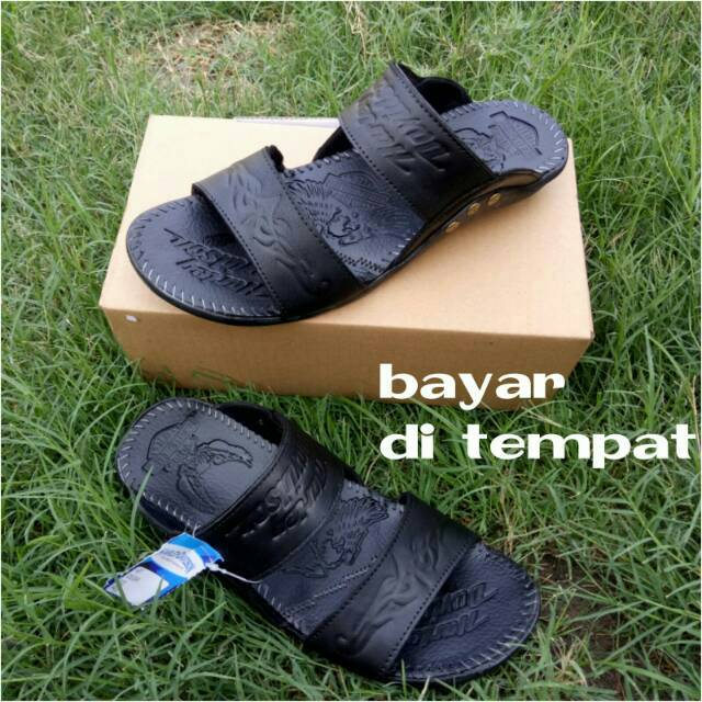 Sandal selop harley davitson ban dua hitam 39-43