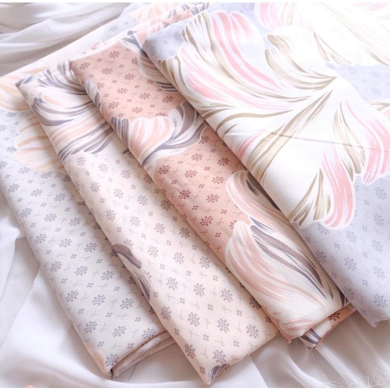 KAIN Flawless Prada Crepe bahan blouse dress wanita