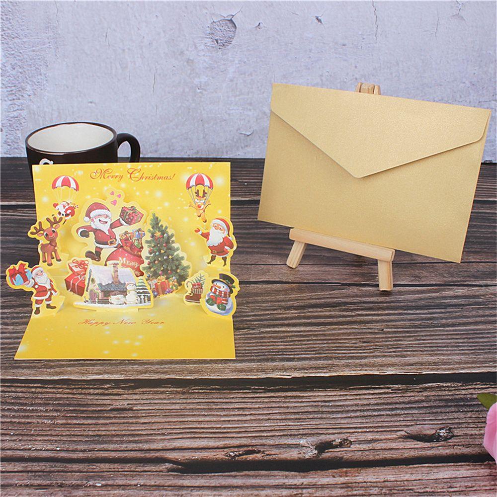 Solighter Kartu Ucapan Natal Manual DIY Amplop 3D Bronzing