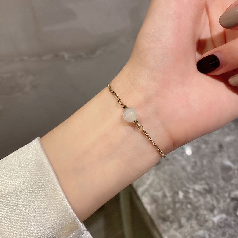 FerenHongXia Bracelet Gelang serut Korean Simple untuk wanita warna GOLD