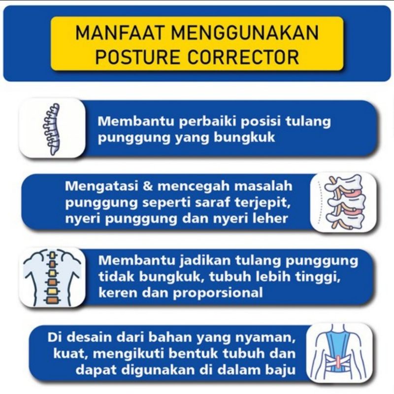 Korset Penyangga Punggung Back Posture Corector