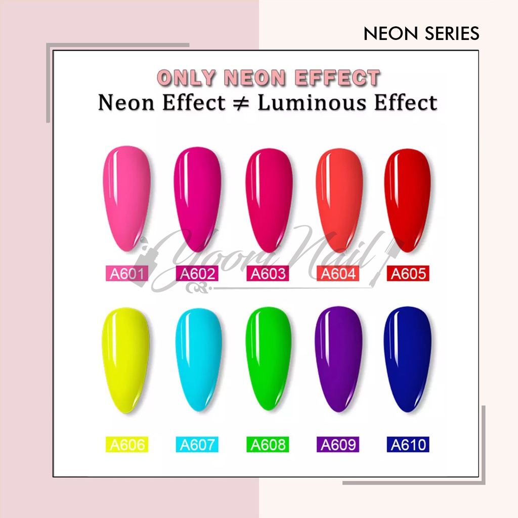 Mini Rosalind neon series 7ml gel polish neon color effect kutek gel nail art