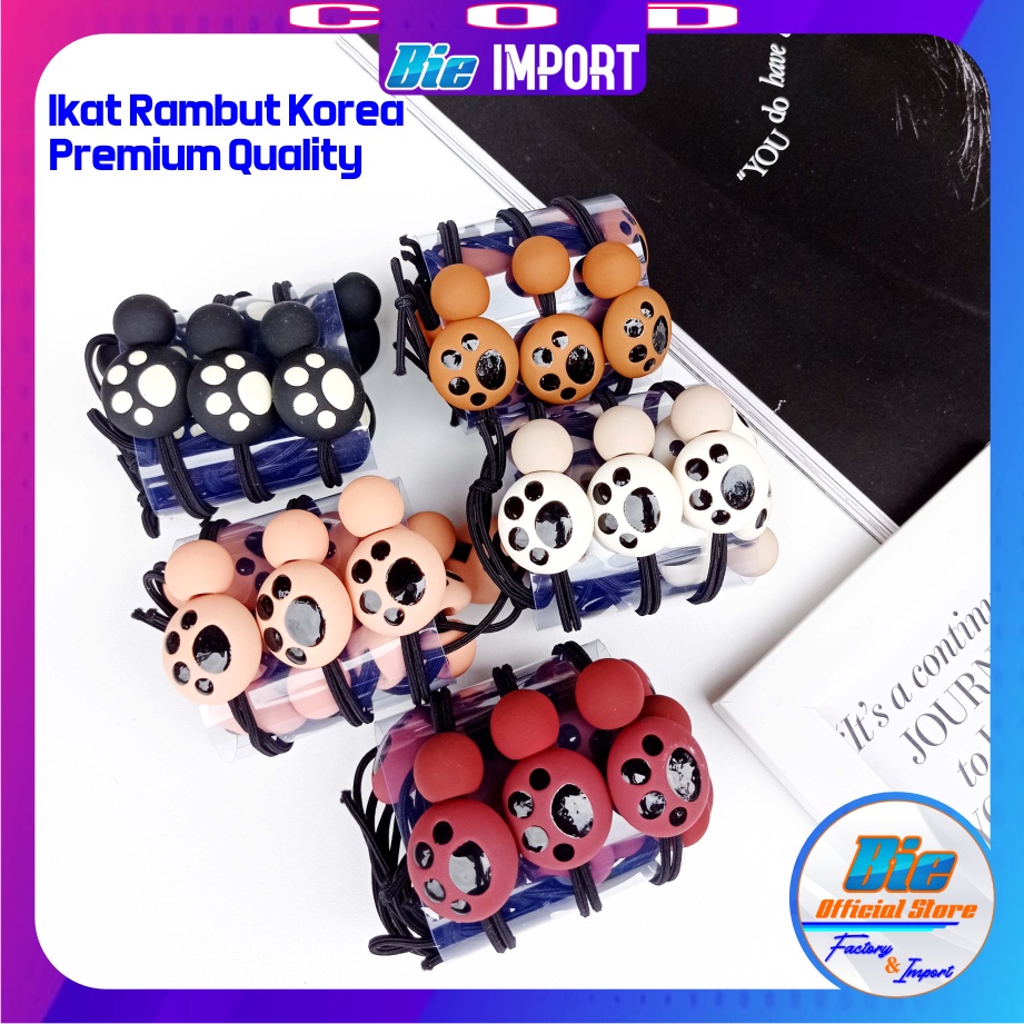 Ikat Rambut Korea Premium Elastis Warna Hitam