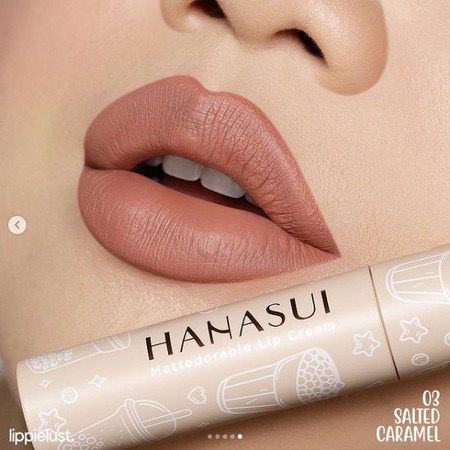 Hanasui Mattedorable Lip Cream | Matte Dorable LipCream Lipstick Cair Mate Hanasui | BOBA EDITION-03 Salted Caramel