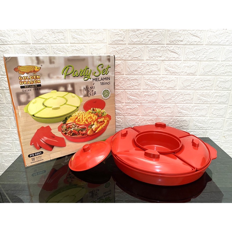 Prasmanan melamin Party set Melamin golden dragon 18inch