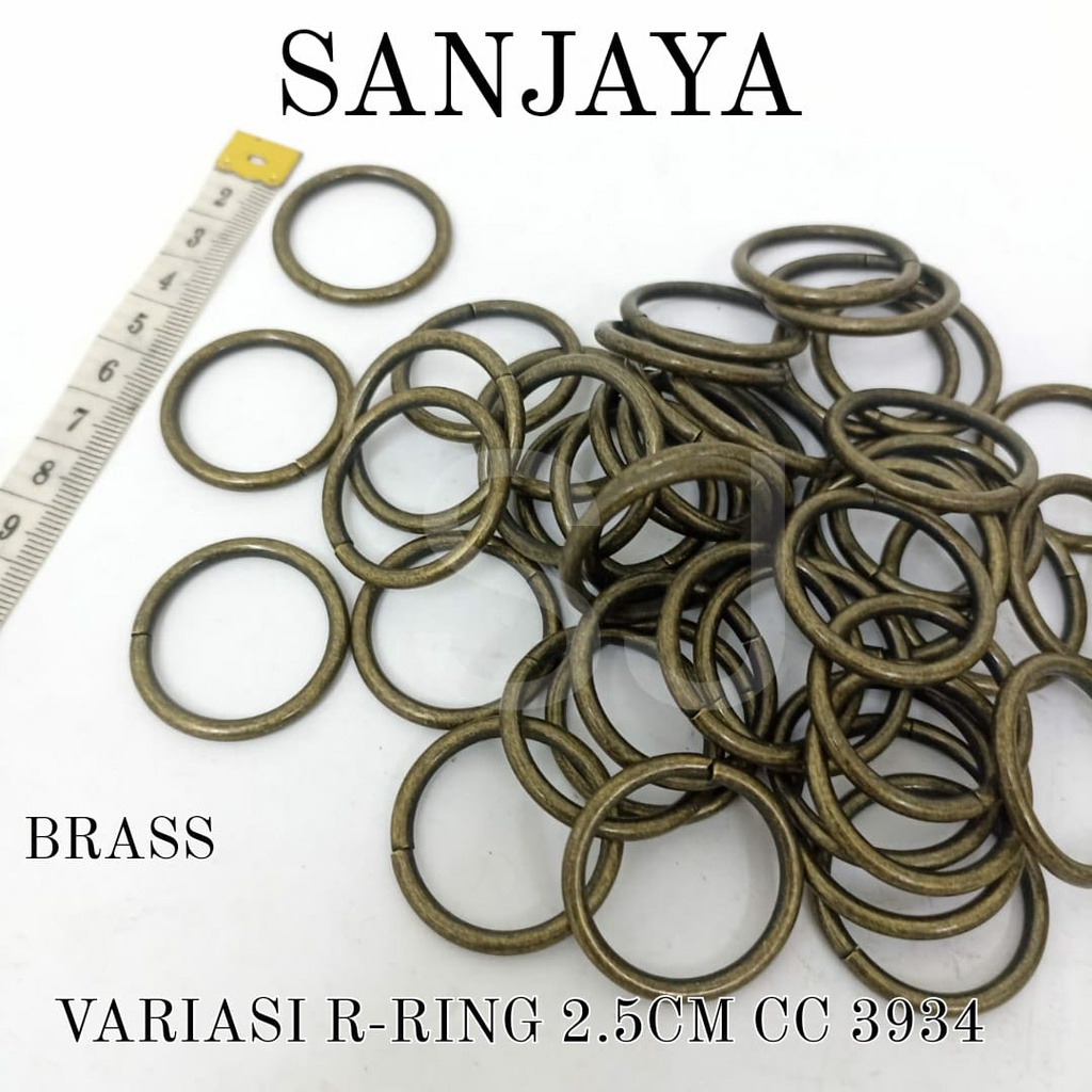 RING BULAT 2.5 CM / RING O / RING TAS / LOGAM BESI RING / VARIASI R-RING 2.5CM CC-3934 BRASS