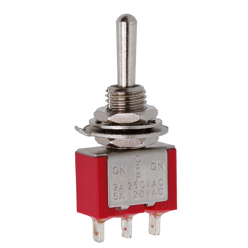 Gro AC250V 2A 120V 5A 3 Pin 3 Position ON / Off / ON SPDT Toggle Switch Heavy Duty Miniature Switch for Automotive Car Boat