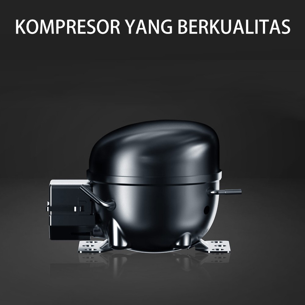 Changhong  Kulkas 2 Pintu  (Refrigerator) Lemari Es  Kapasitas 122 Liter FTM155DB Black (Semi Auto Defrost) (Kulkas Minimalis Design Korean Look) (Kulkas Fleksibel) (Kombinasi Pendingian Dan Pembekuan) ( Kulkas Temperred Glass)